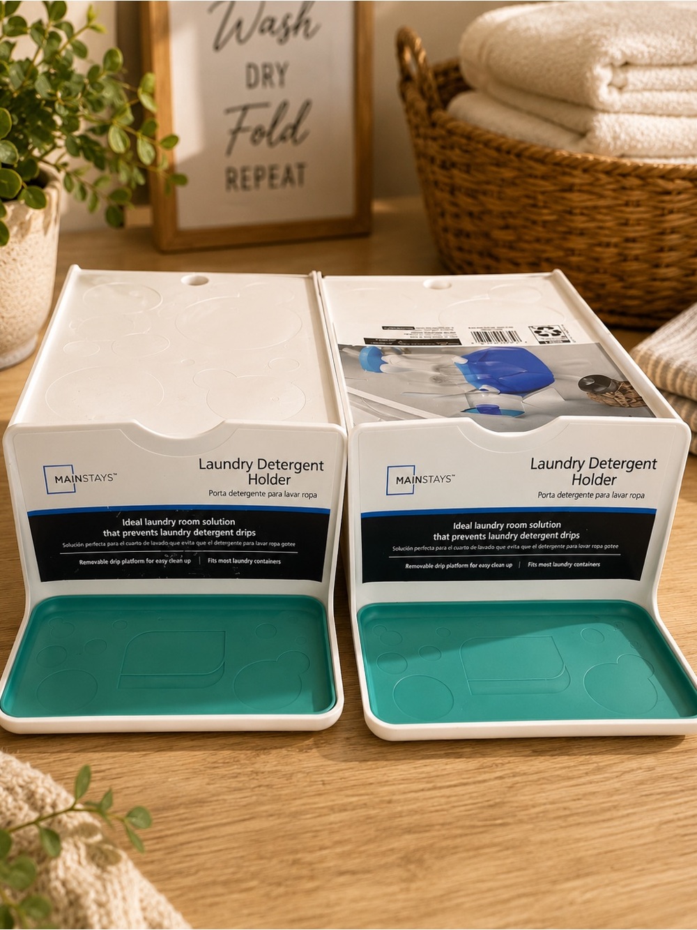 Mainstays Laundry Detergent Holder Station Organizer Set 2‎